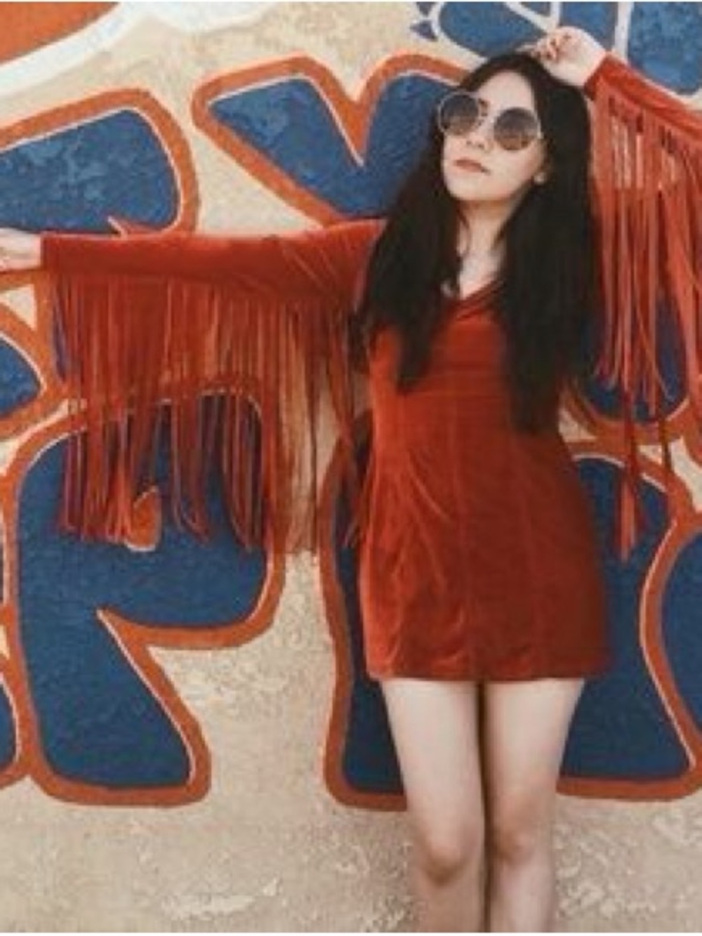 Red Fringe Long-Sleeve Mini Dress - Women's
MIRACLE EYE